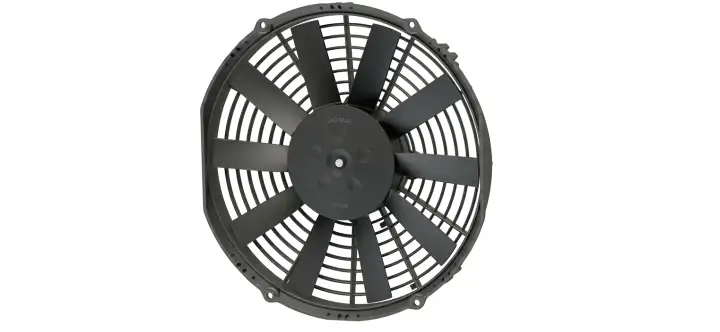 ELETROVENTILADOR AXIAL 11" PERFIL BAIXO SOPRANTE 12V ou 24V